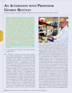 an afternoon with professor george bentley