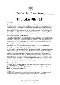 Flier 11 - Woodbury C of E Primary School