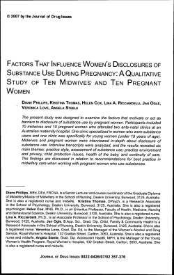 FACTORS THAT INFLUENCE WOMEN`S DISCLOSURES OF