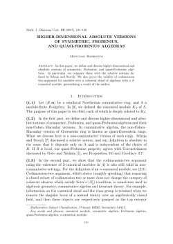 HIGHER-DIMENSIONAL ABSOLUTE VERSIONS OF SYMMETRIC