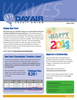 Q1 Newsletter - Day Air Credit Union