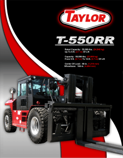 T-550RR Brochure - Taylor Machine Works International
