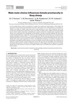 Male mate choice influences female promiscuity in Soay sheep