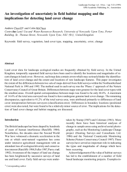 An investigation of uncertainty in field habitat