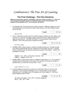 Class Contest Solutions