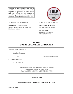 James R. Worthington v. State of Indiana