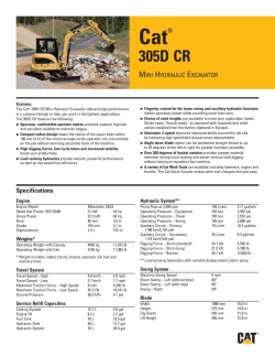 Spec Sheet for Cat 305D CR Mini Hydraulic Excavator AEHQ6146