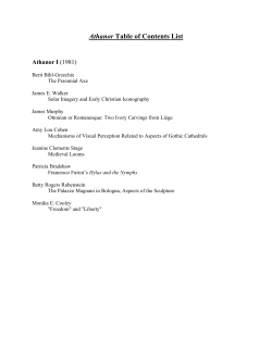 Athanor 1-26 Contents - Florida State University