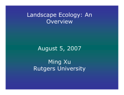 Landscape Ecology - CRSSA