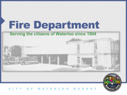 Fire Presentation - City of Waterloo