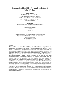 Organizational Flexibility: A dynamic evaluation