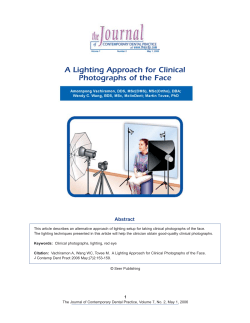 A Lighting Approach for Clinical Photographs of