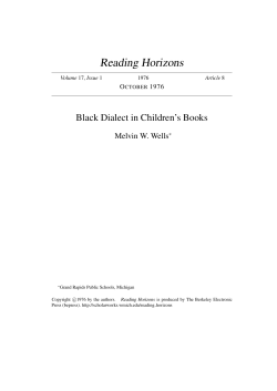Black Dialect in Children`s Books