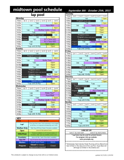 midtown pool schedule