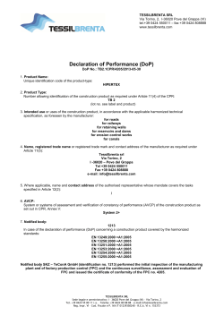 Declaration of Performance (DoP)