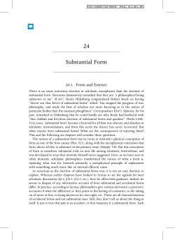 Substantial Form - University of Colorado Boulder