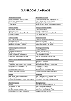 classroom language - bilingualcabrales