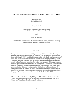 estimating turning points using large data sets