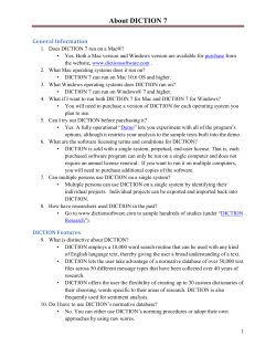 About DICTION 7 - DICTION Software