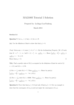 MA2108S Tutorial 5 Solution