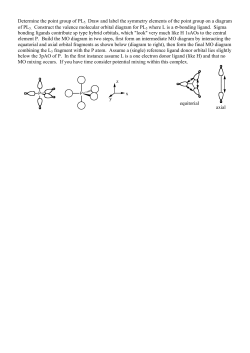 Determine the point group of PL5. Draw and label the symmetry