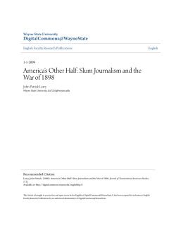 America`s Other Half: Slum Journalism and the War of 1898