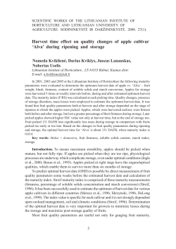 Harvest time effect on quality changes of apple cultivar `Alva` during