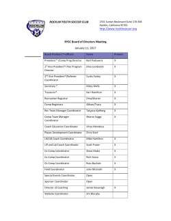 Jan Board Minutes 2017 - Rocklin Youth Soccer Club