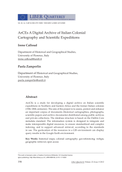 ArCEs A Digital Archive of Italian Colonial