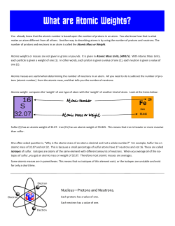 What are Atomic Weights?