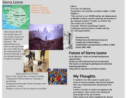 The Effect of Civil War on the Economic Development of Sierra Leone