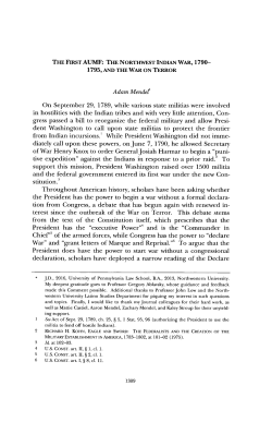 The First AUMF: The Northwest Indian War, 1790