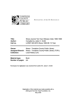 1990-1999 A-B - Tompkins County Public Library