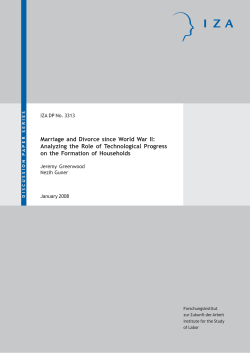 Marriage and Divorce since World War II: Analyzing the Role of