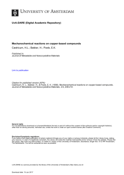 Mechanochemical reactions on copper-based - UvA-DARE