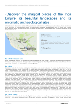 Peru and Bolivia: Lima, Cuzco, Lago Titicaca