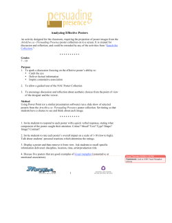 Analyzing Effective Posters