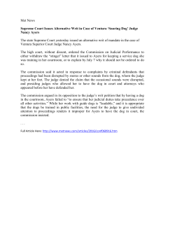 Met News Supreme Court Issues Alternative Writ in Case of Ventura