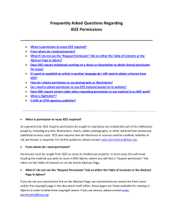 Frequently Asked Questions Regarding IEEE Permissions