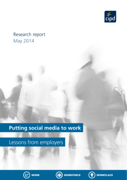 Putting social media to work Lessons from employers