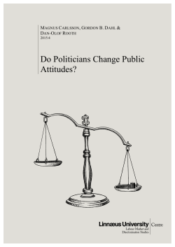 Do Politicians Change Public Attitudes?