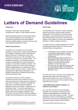 Letters of Demand Guidelines