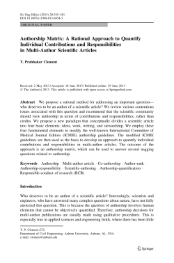 Authorship Matrix: A Rational Approach to Quantify Individual