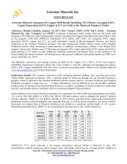 0.41% Copper - Eurasian Minerals