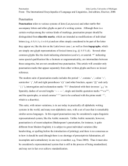 Punctuation - University of Michigan