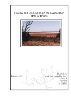 Evaporation Rate of Brines