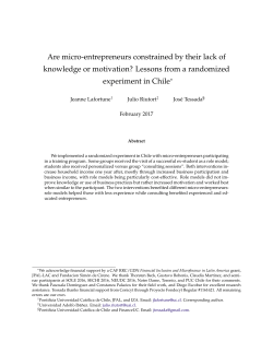 Are micro-entrepreneurs constrained by their lack of