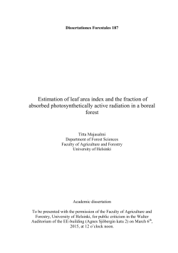 Estimation of leaf area index and the fraction of absorbed