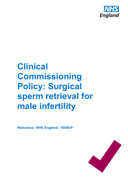 Surgical sperm retrieval for male infertility