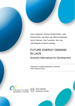 FUTURE ENERGY DEMAND IN LAOS
